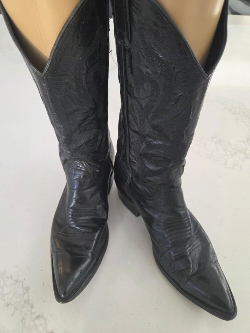 Creations by Lama Women's Black Leather Western Cowboy Boots (see size info)